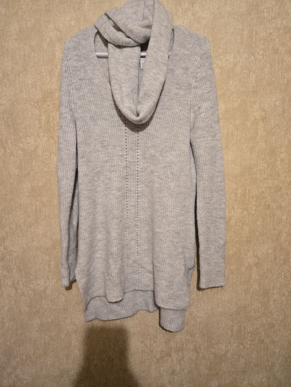 Liz Claiborne Light Gray Cowl Neck Sweater
